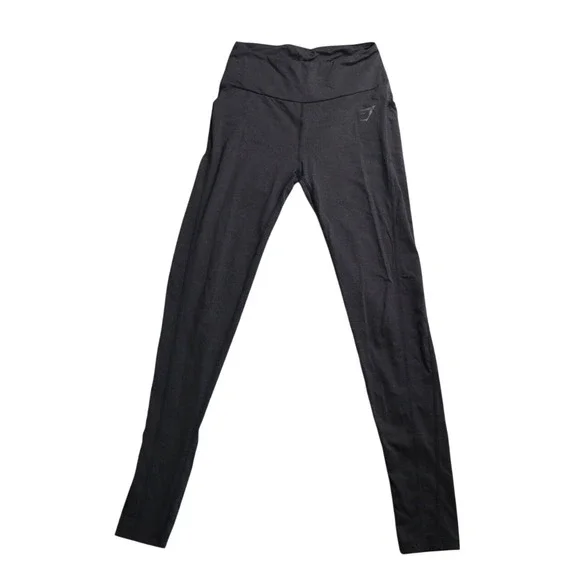 Gymshark Training Leggings Charcoal Grey High Waisted Pockets Women Size 6 - Picture 2 of 8